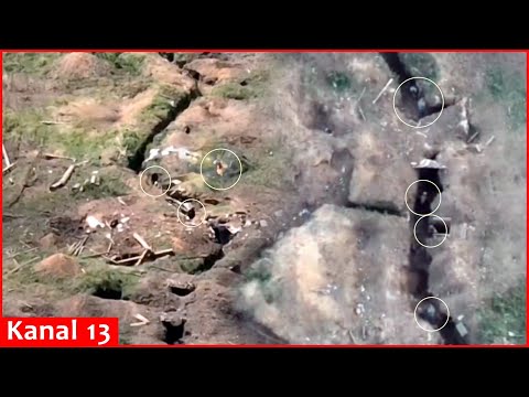 Ukrainian special forces open fire at trenches sheltering Russians – Drone footage