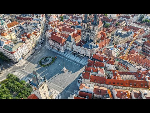 Prague Czech Republic 4K drone video | DJI Mini 3 Pro