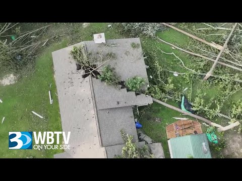 Drone Video Shows Destruction Caused By Tornado In Nash County
