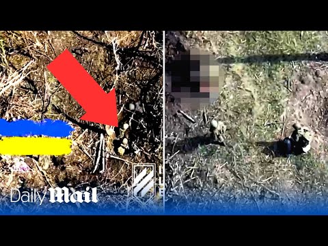 Drone footage of Ukraine soldiers eliminating Russians in close quarters combat