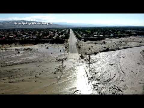 Drone video reveals stunning Hilary storm damage in Palm Springs