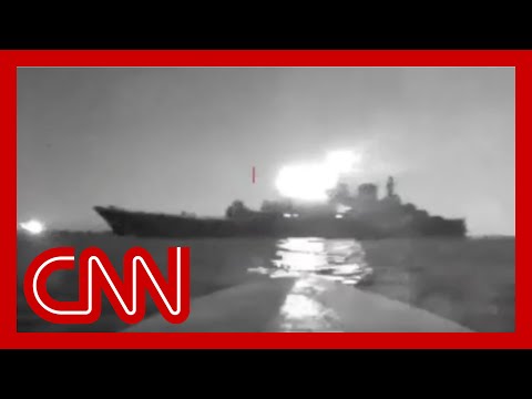Ukrainian sea drone attacks Russian Navy ship in Black Sea