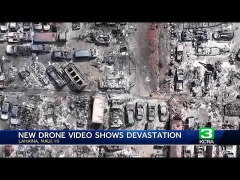 New drone video shows Maui wildfire destruction in Lahaina