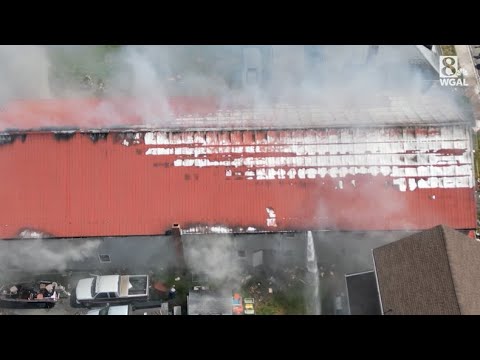 Drone video of apartment fire in Littlestown