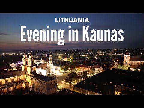 Evening in Kaunas – 4K drone video