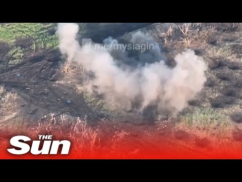 Drone operators correct Ukrainian artillery fire on Russian positions near Robotyno