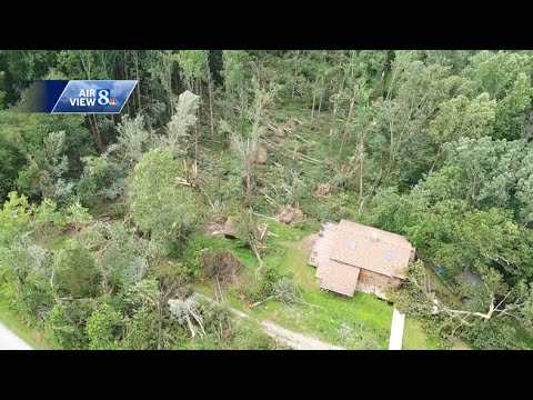 Drone video shows path of York County tornado