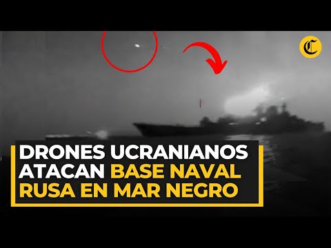 VIDEO CONFIRMA el ataque de un DRONE UCRANIANO contra un BUQUE RUSO
