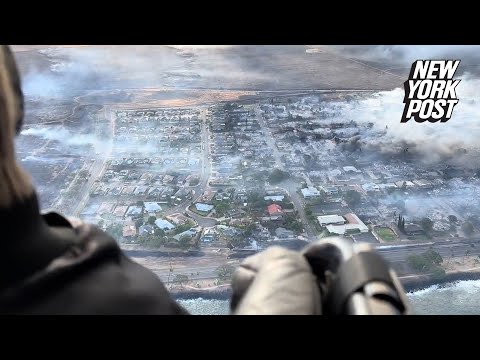 Drone footage shows extensive damage from Hawaii wildfires