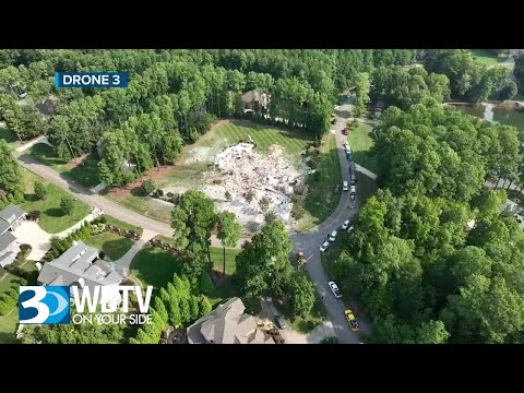 Drone Video Shows Debris Left After Mooresville Home Explodes