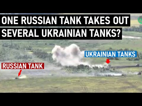 One Russian Tank Destroys an Entire Ukrainian Armored Column??
