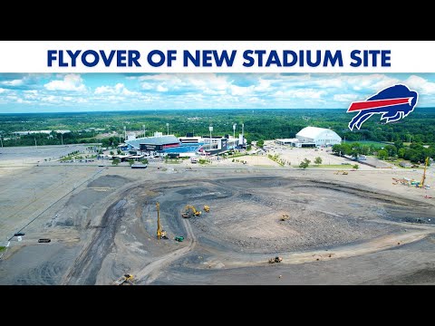 Drone Shots Of Construction At The New Highmark Stadium! | View From The Top | Buffalo Bills