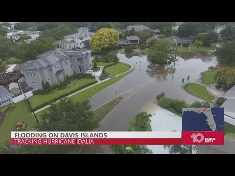 Davis Island flooding drone video