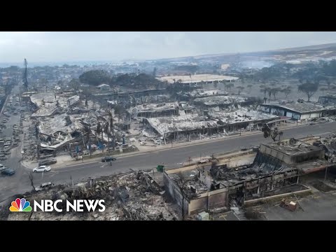 Drone video captures devastation in Lahaina after wildfires