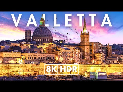 World Heritage City Valletta, Malta 8K HDR ULTRA HD Drone Video (60 FPS)