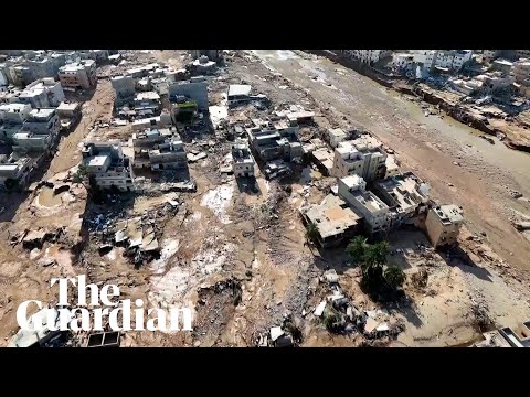 Libya: drone footage shows devastation in Derna