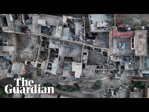 Morocco earthquake: drone footage shows scale of destruction in village of Moulay Brahim