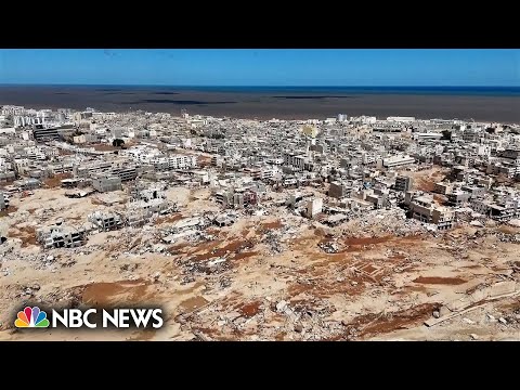 Drone video captures scale of catastrophic Libya flooding