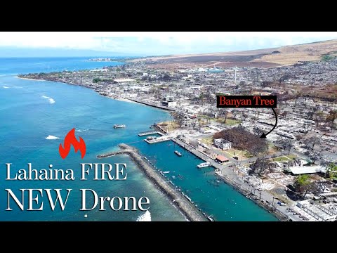 LAHAINA Fire – NEW Drone of BURN-ZONE – Sept 17th, 2023