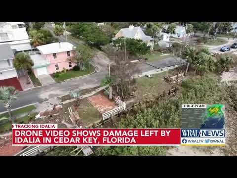 Hurricane damage: Drone video shows homes flattened, trees down in Florida