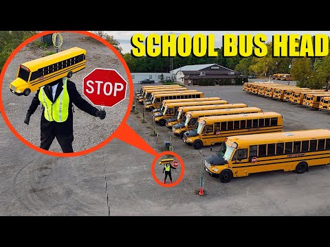 when your drone see's School Bus Head, DO NOT try to pass him! Drive away FAST!